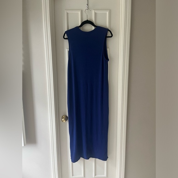 Something Navy Side Slit Maxi Dress Blue Clematis - Picture 6 of 6